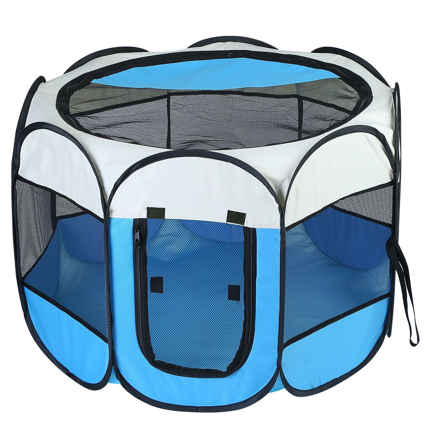 Portable Foldable Pet Tent w/ Zipper Top & Bottom - Image 8