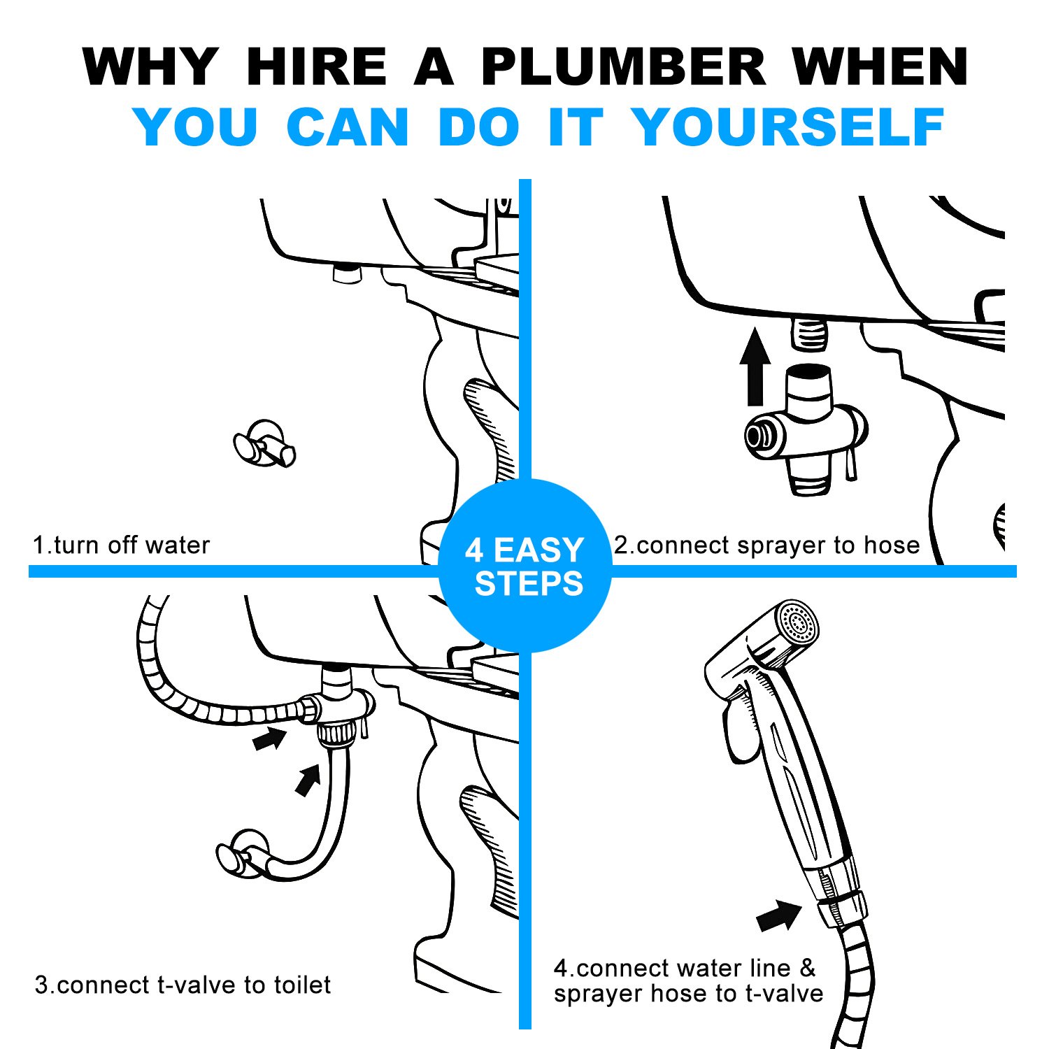 Handheld Pet Bathing Equipment Toilet Spray Gun - Image 2