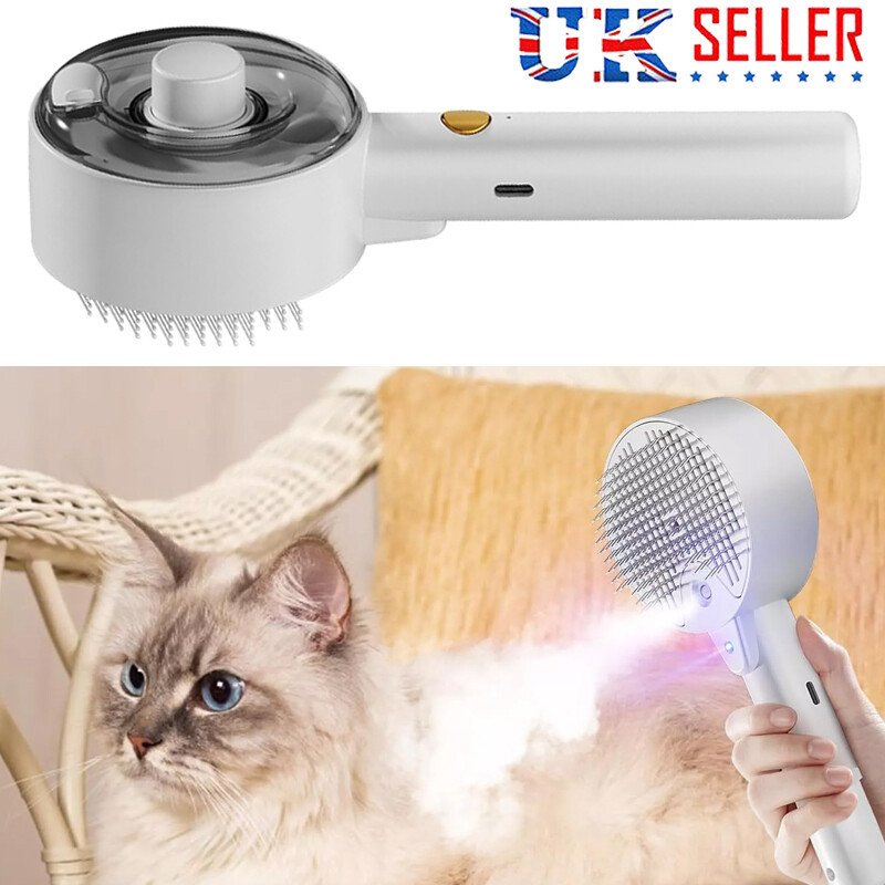 Electric Spray Pet Steam Brush & Massage Comb