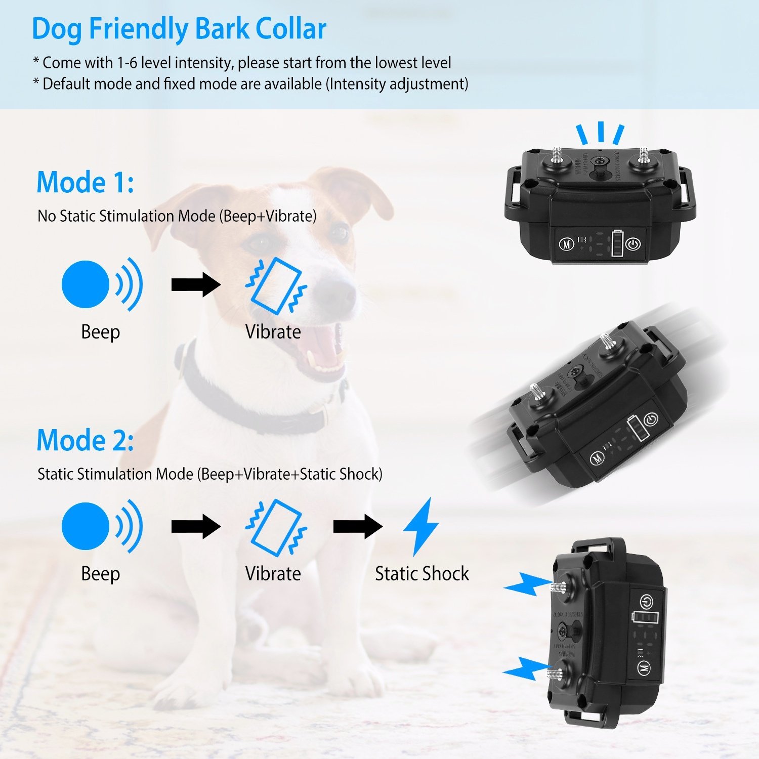 Rechargeable Waterproof Bark Control Collar - Image 6