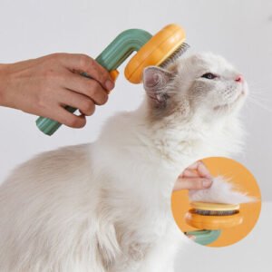 Pet Pumpkin Self-Cleaning Slicker Brush for Pets