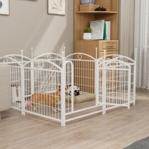 24 Inch 8 Panel Metal Indoor Dog Playpen