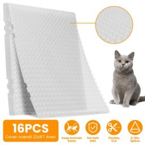 16Pcs Cat Deterrent Mats With Spikes For Indoor Outdoor