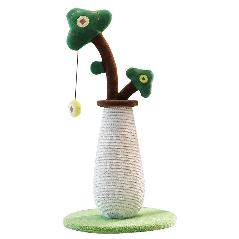 Vertical Money Tree Cat Scratching Post with Toy - Image 3