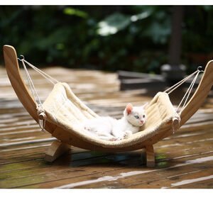 Cat Hammock Wooden Bed Pet Supplies