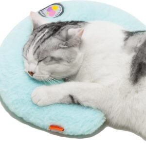 MEWOOFUN U-Shaped Orthopedic Pet Pillow Blue