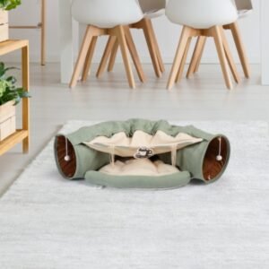 Cat Telescopic Tunnel Bed with Teasing Balls