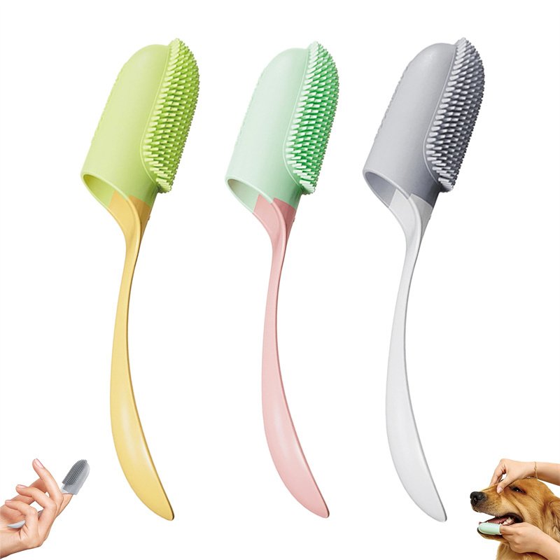 Silicone Dog Cat Finger Toothbrush Cleaning Tool