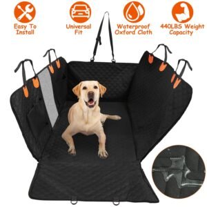 Waterproof Dog Car Seat Cover with Mesh Window