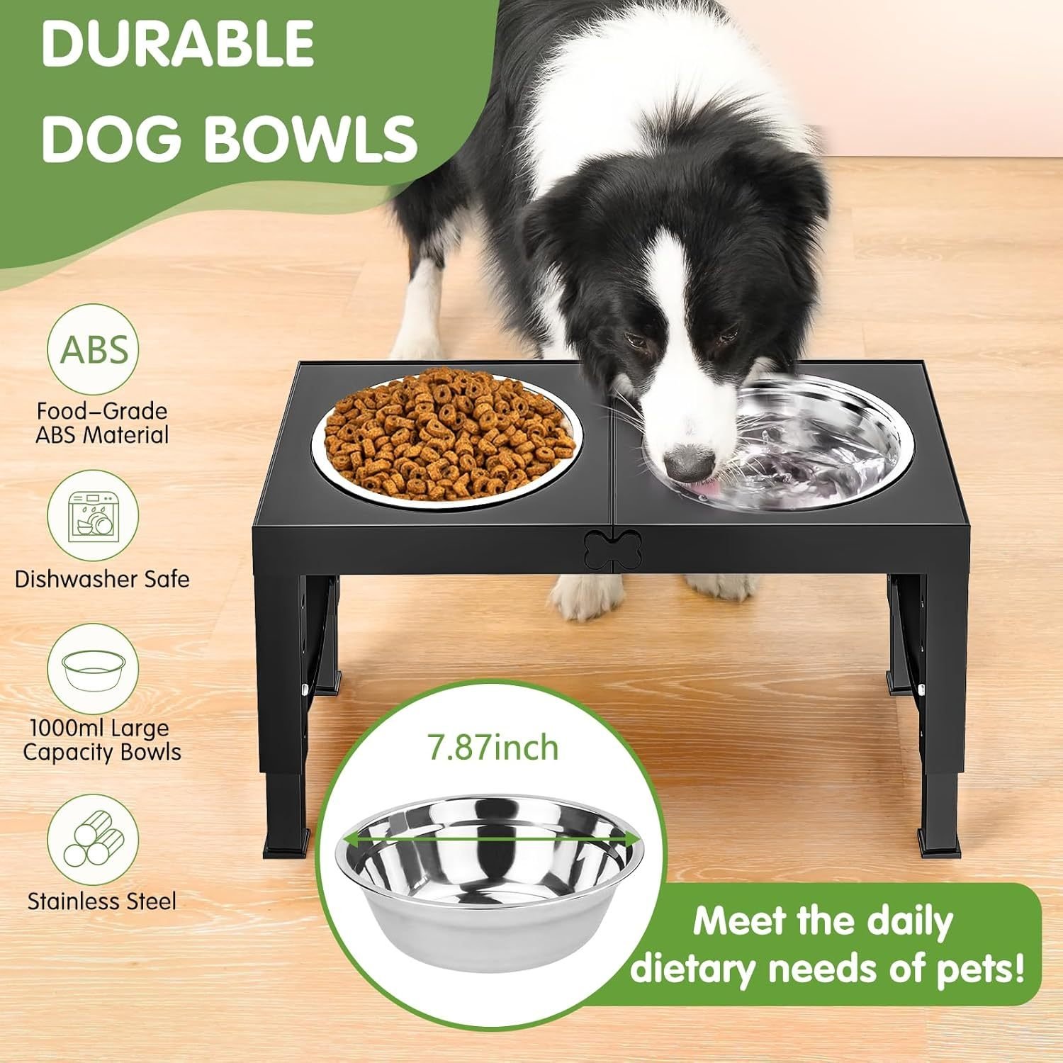 Xia Z Black Dog Bowl Holder | Stylish Pet Feeder - Image 5