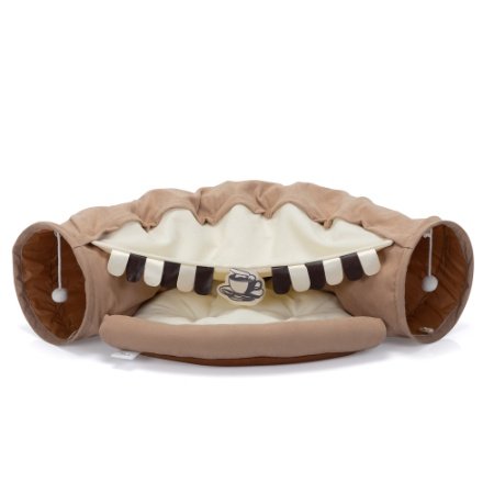 Cat Telescopic Tunnel Bed with Teasing Balls - Image 2