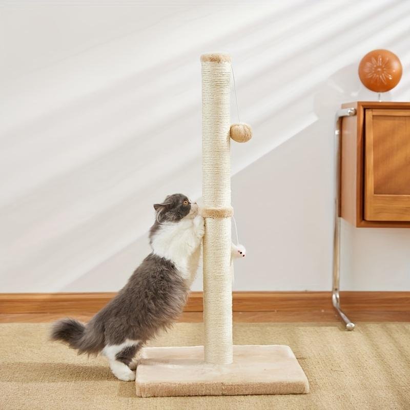 Durable Sisal Rope Cat Scratching Post with Ball