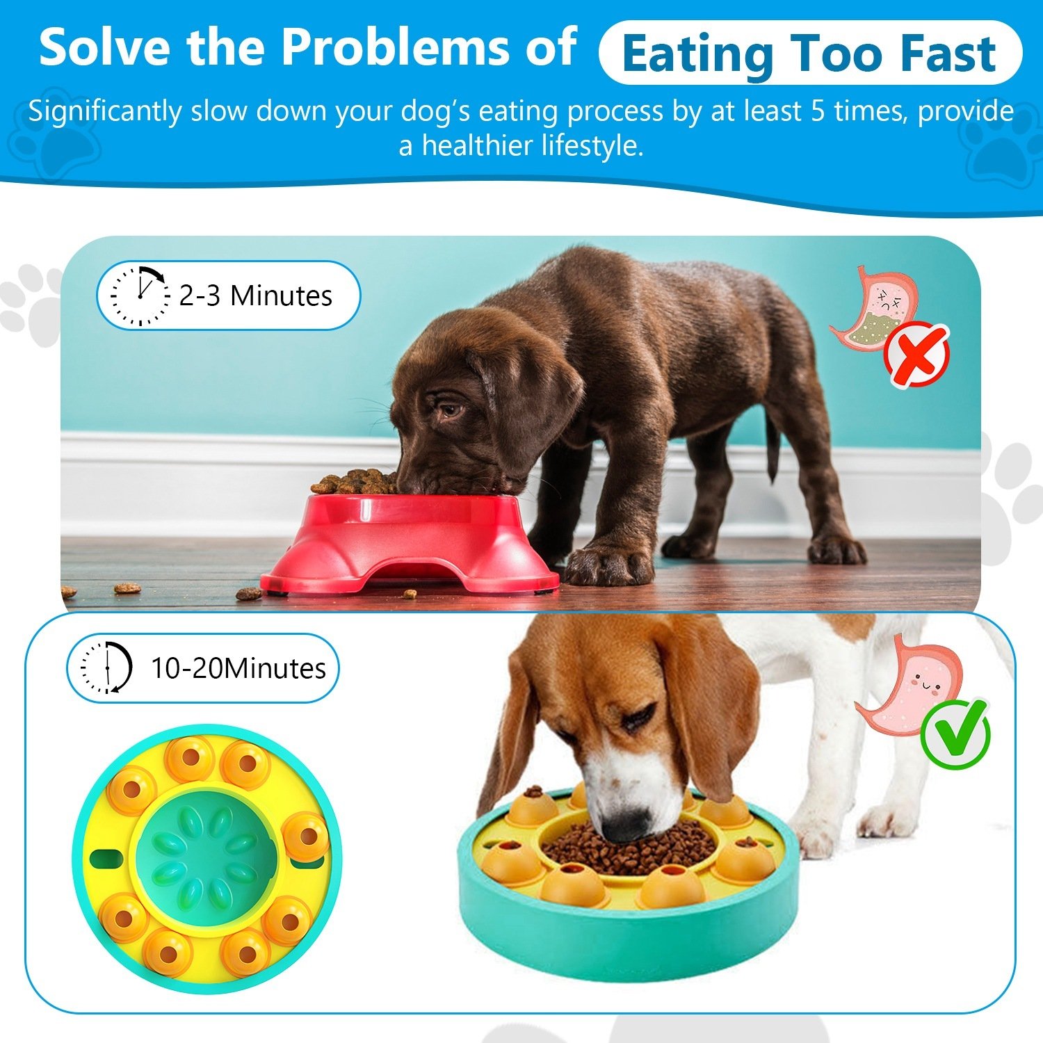 Interactive Dog Puzzle Slow Feeder Bowl Toy - Image 9