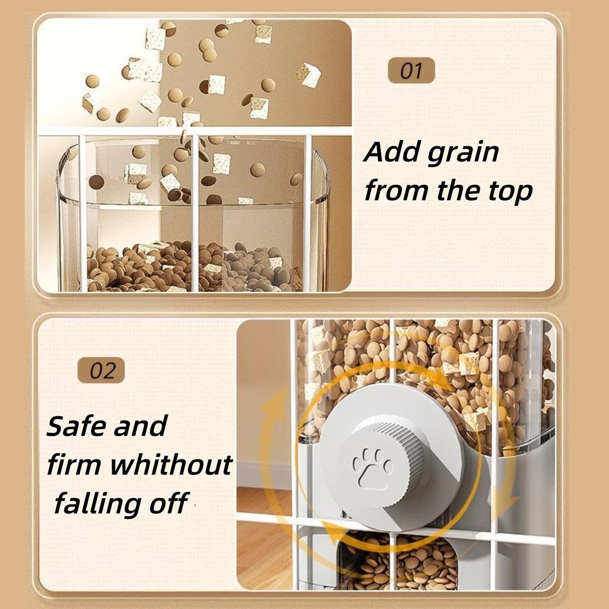 1.2L Automatic Pet Feeder Hanging Bowl Small Pets - Image 2