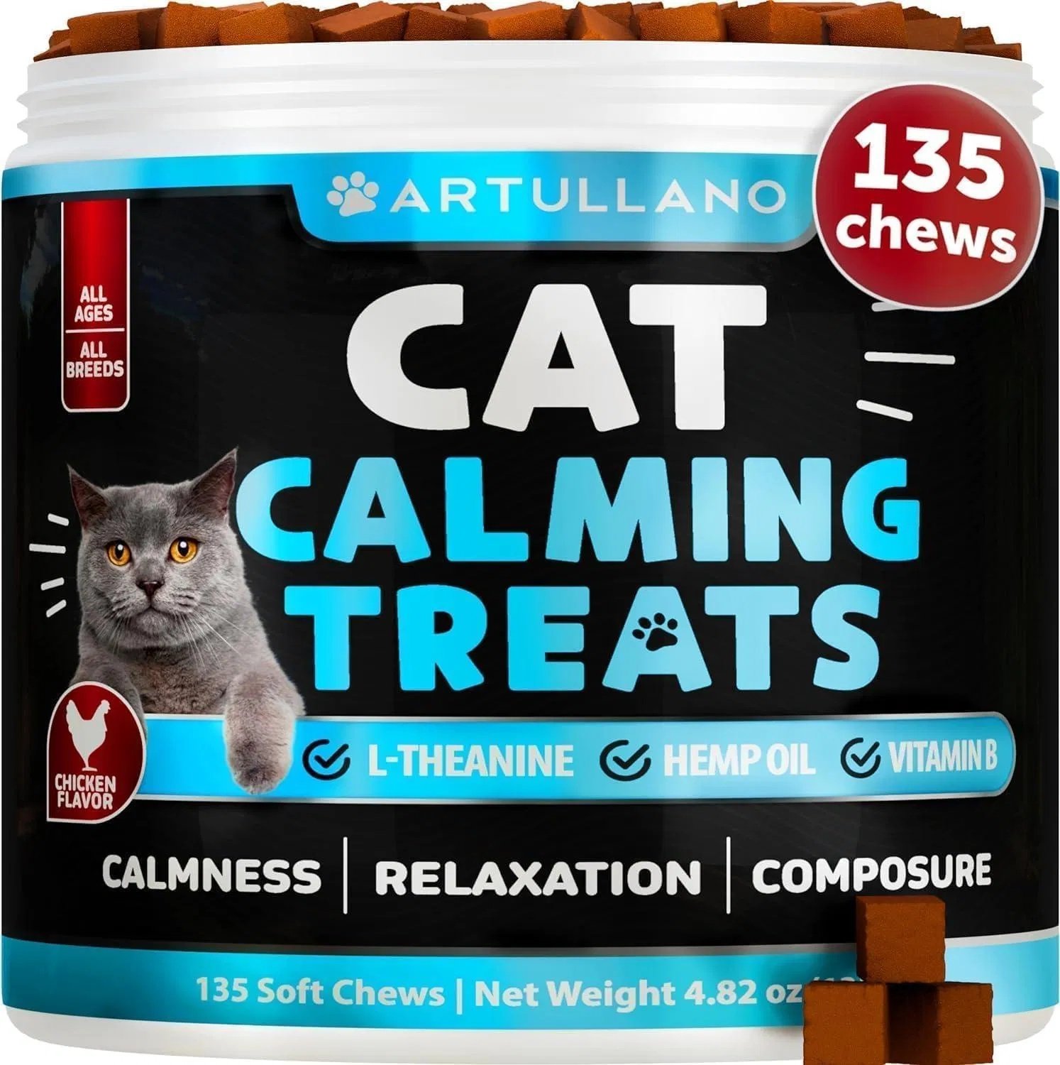 Hemp Cat Calming Treats for Stress Relief
