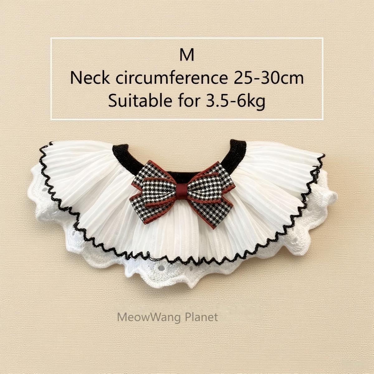 Lace Bow Pet Collar Elegant Neck Accessory - Image 2