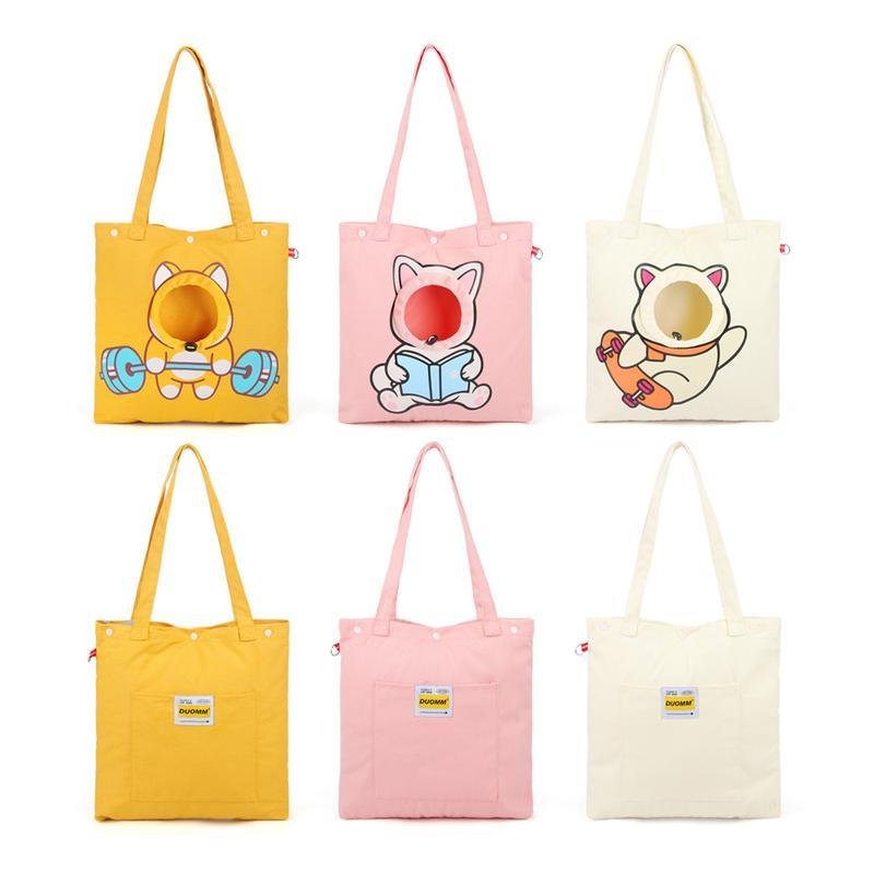 Canvas Pet Carrier Bag for Cats & Dogs Shoulder
