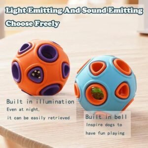 Dog Rubber Bell Balls 2 Pack Interactive Toy