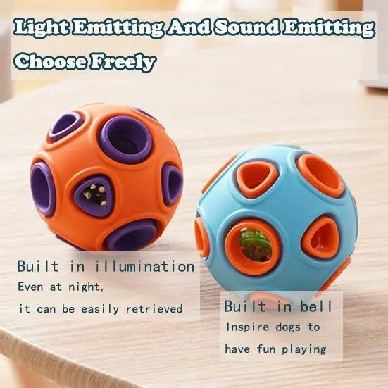Dog Rubber Bell Balls 2 Pack Interactive Toy