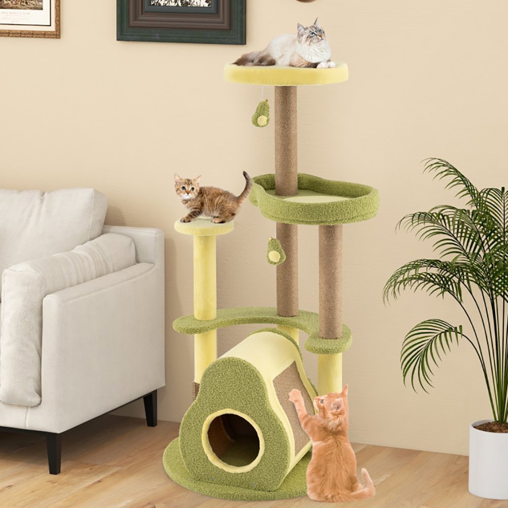 Avocado Cat Tower With Private Condo Multi Level