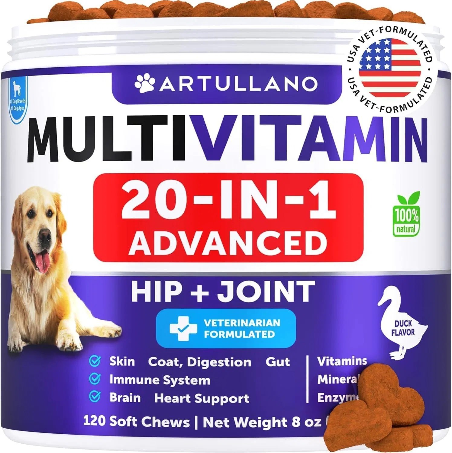 Dog Multivitamin Chewable with Glucosamine 20 in 1