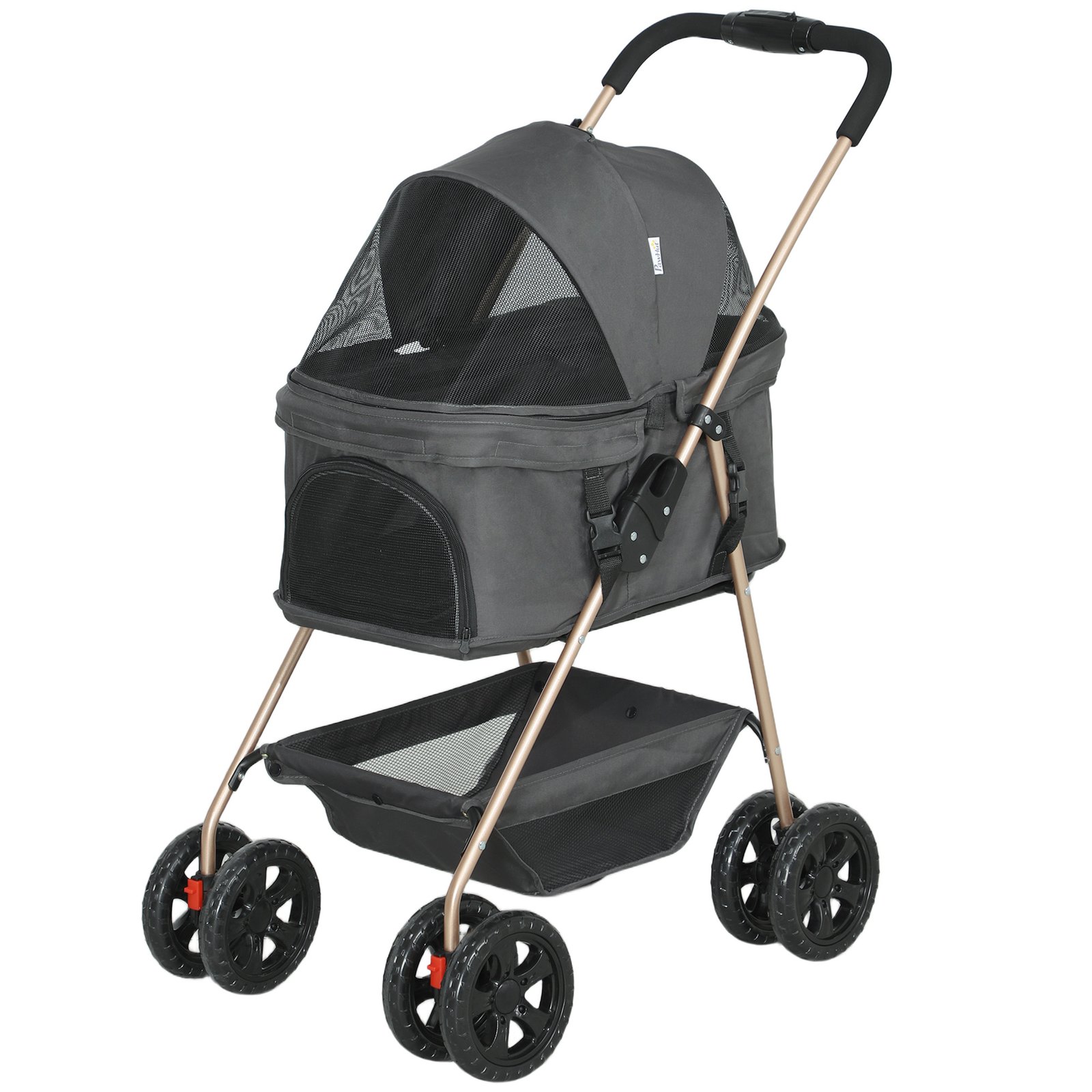 3 in 1 Pet Stroller with Detachable Foldable Carrier