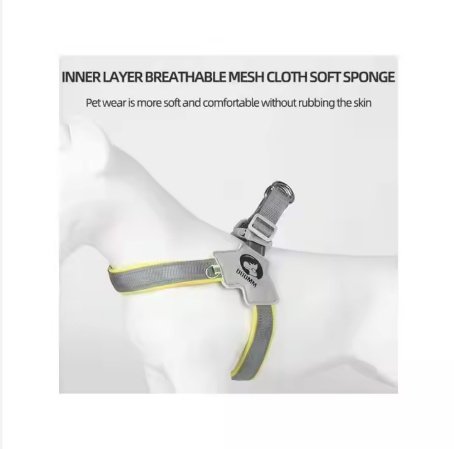 Adjustable Reflective Pet Harness with Leash Set - Image 4