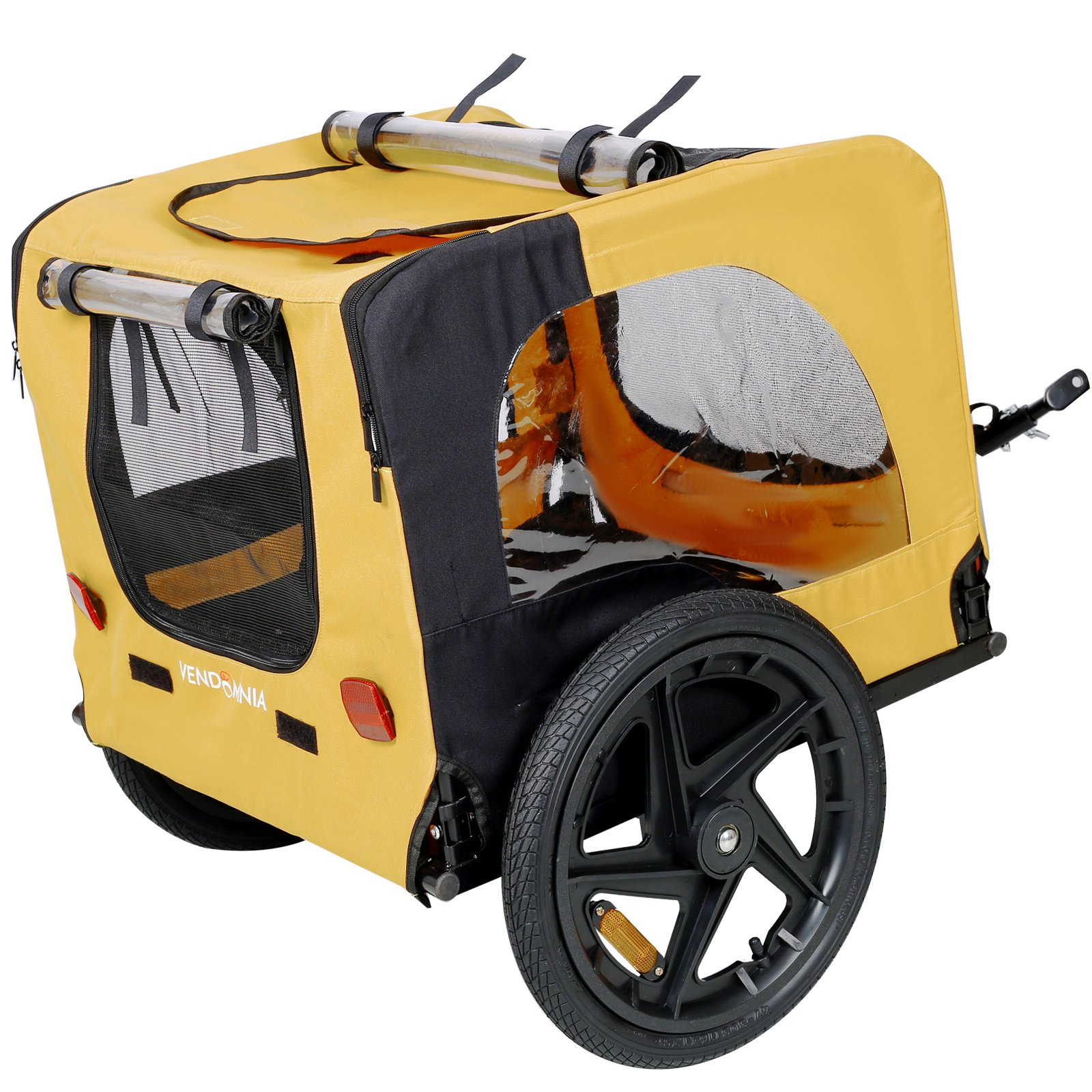 Yellow Foldable Pet Stroller Carrier - Image 3