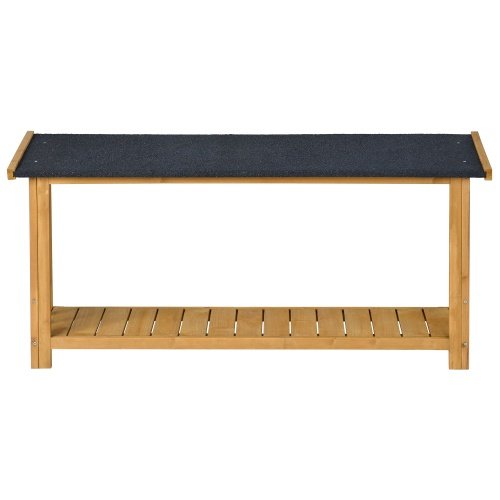 Large Wooden Outdoor Dog House With Porch & Doors - Image 9