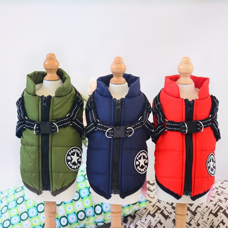 Winter Warm Hooded Coat for Small Dogs